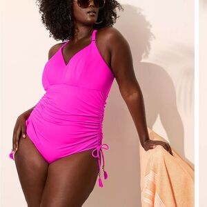 Lane Bryant Pink One Piece Swimsuit